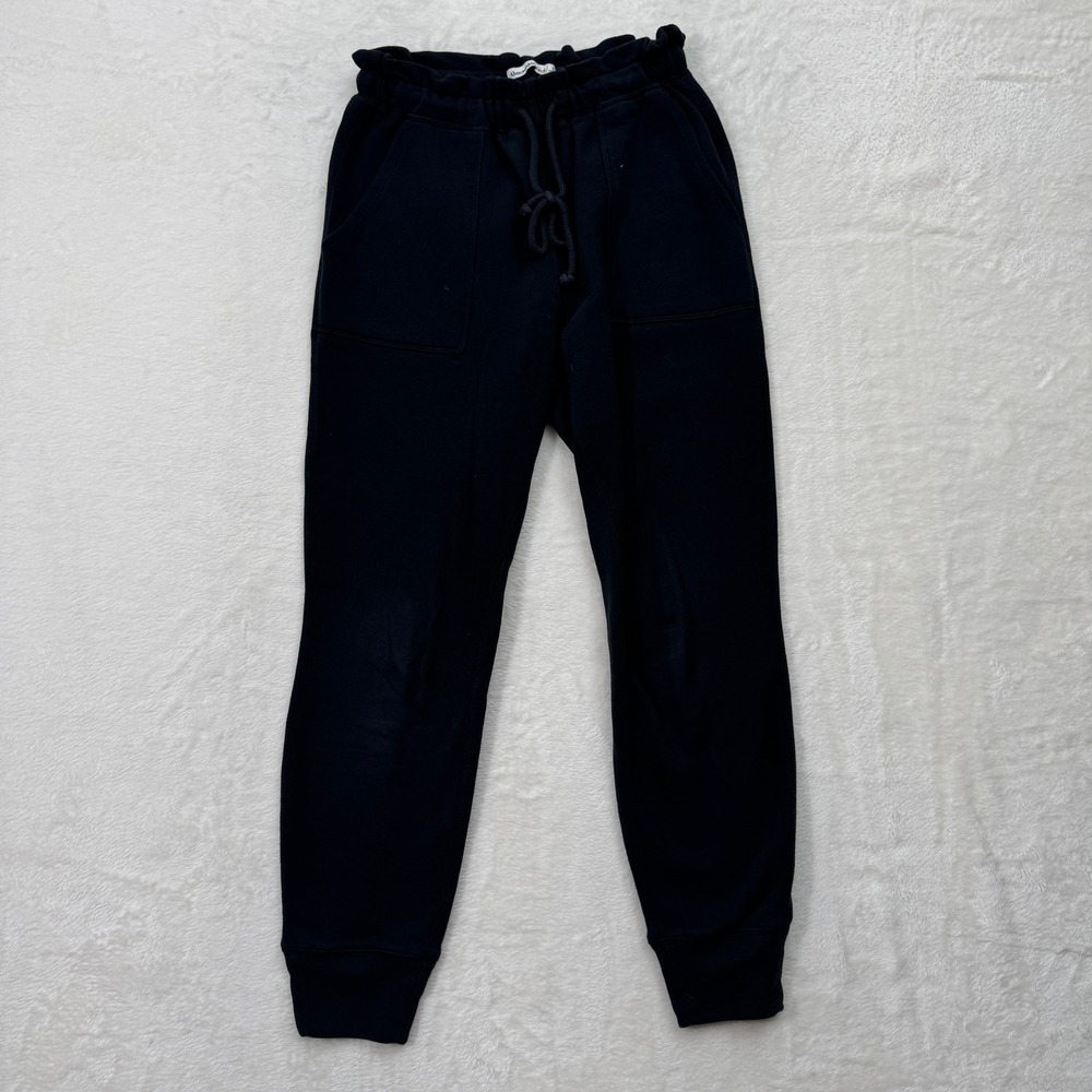 Abercrombie & Fitch Sweatpants Womens Small Black Paperbag Jogger Patch Pocket